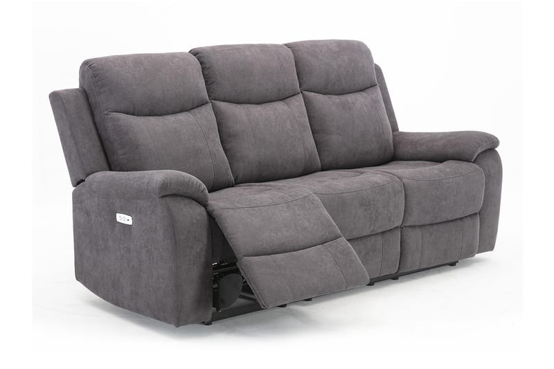 Sofa Milo 3-seter - Grå - Møbler - Sofaer - Reclinersofaer