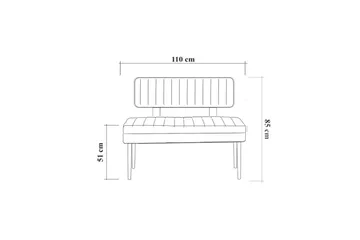 Valsot Sofa 90 cm - Brun/Green - Møbler - Sofaer - Kjøkkensofaer
