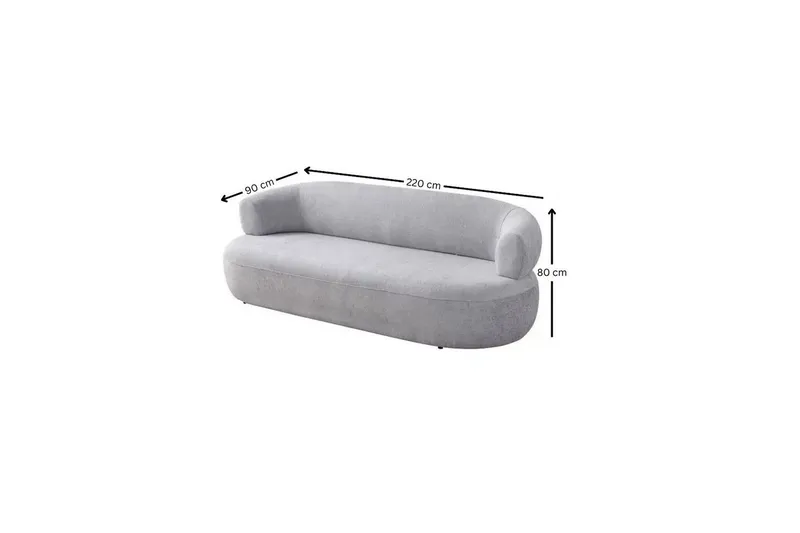 Kollumber Sofa 3-seter - Grå - Møbler - Sofaer - 3 seter sofa