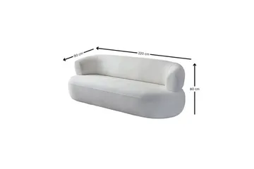 Kollumber Sofa 3-seter - Hvit - Møbler - Sofaer - 3 seter sofa