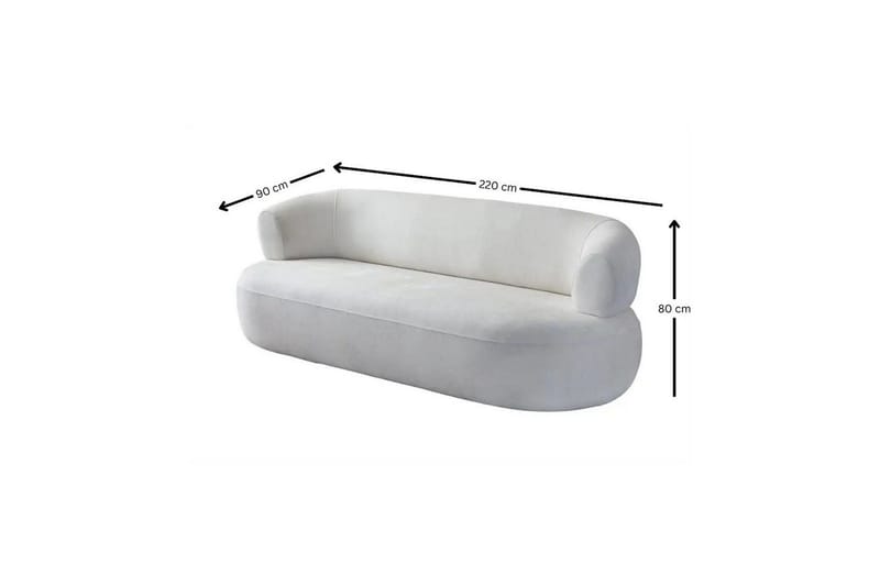 Kollumber Sofa 3-seter - Hvit - Møbler - Sofaer - 3 seter sofa