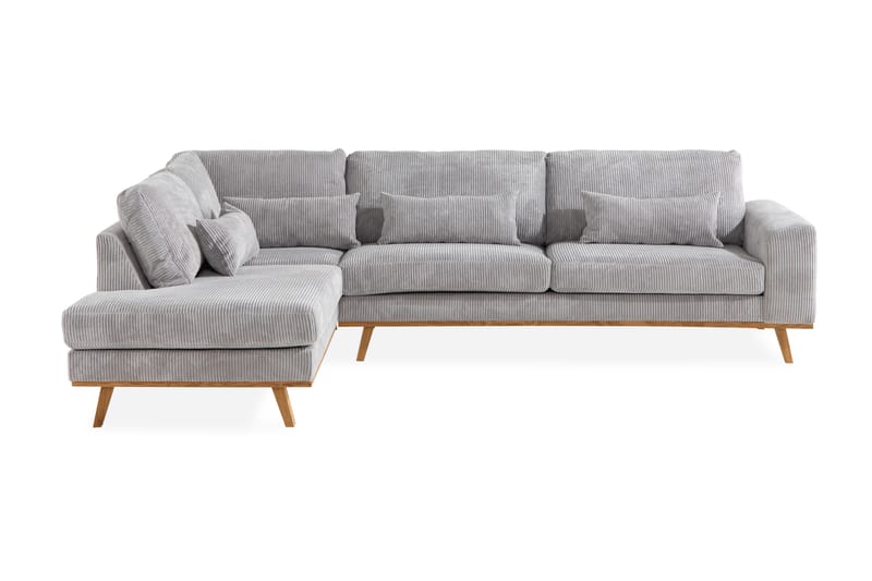 L-sofa Haga 2,5-seter - Lysegrå - Sofaer med sjeselong