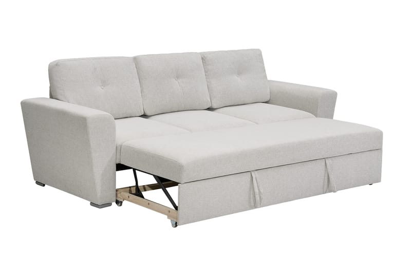 Leia 3-seters Sovesofa i Stoff - Beige - Møbler - Sofaer - Sovesofaer - 3 seters sovesofa