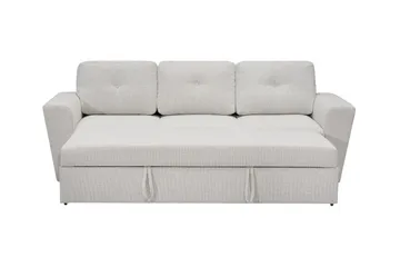 Leia 3-seters Sovesofa i Stoff - Beige - Møbler - Sofaer - Sovesofaer - 3 seters sovesofa