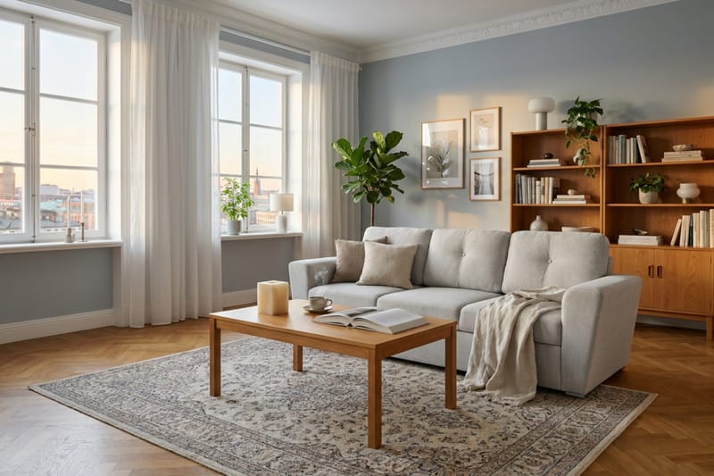 Leia 3-seters Sovesofa i Stoff - Beige - Møbler - Sofaer - Sovesofaer - 3 seters sovesofa