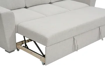 Leia 3-seters Sovesofa i Stoff - Beige - Møbler - Sofaer - Sovesofaer - 3 seters sovesofa