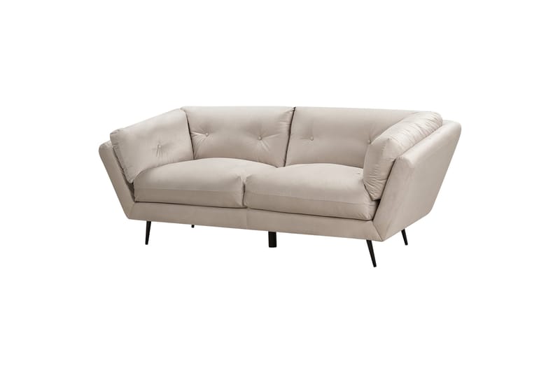Lenvik Sofa 3-seter - Beige/Svart - Møbler - Sofaer - Fløyelssofaer