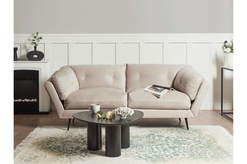 Lenvik Sofa 3-seter - Beige/Svart - Møbler - Sofaer - Fløyelssofaer