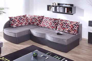 Lido Hjørnesovesofa 202x145x86 cm - Lilla - Møbler - Sofaer - Skinnsofaer
