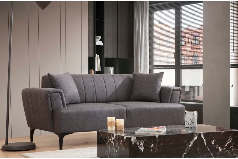 Lilesville 3-seter Sofa - Mørkegrå - Møbler - Sofaer - 2 seter sofa