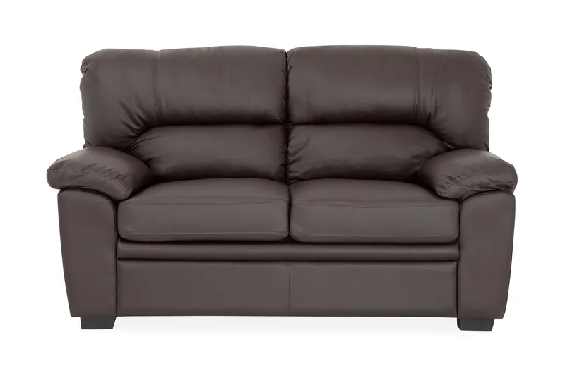Lindby 2-seters sofa i kunstskinn, Brun