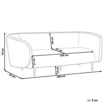 Loen 3-seter Buet Sofa i Bouclé - Offwhite - Møbler - Sofaer - 3 seter sofa