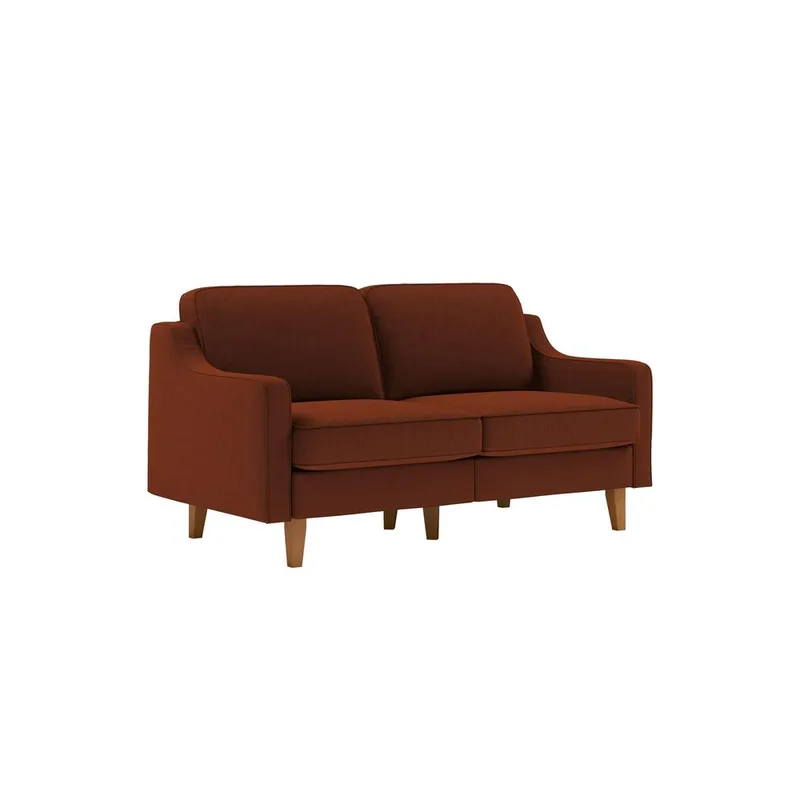 Lorvas 2-seters sofa, Brun/Rosa