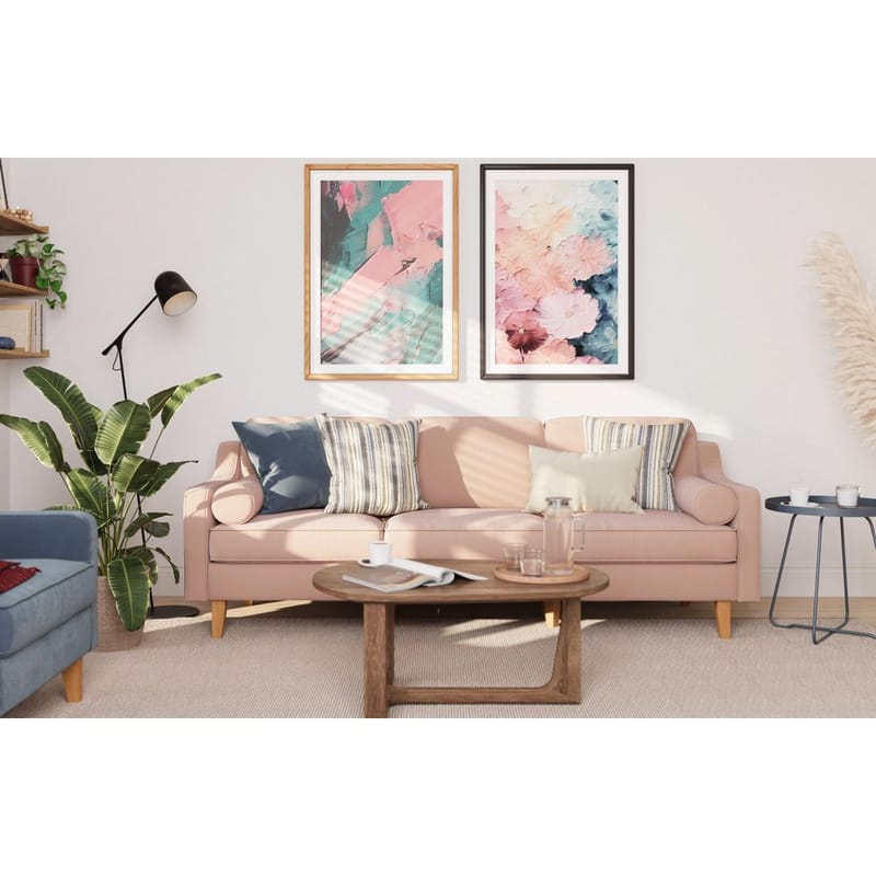 Lorvas 3-seters sofa - Lyserød - Møbler - Sofaer - Fløyelssofaer