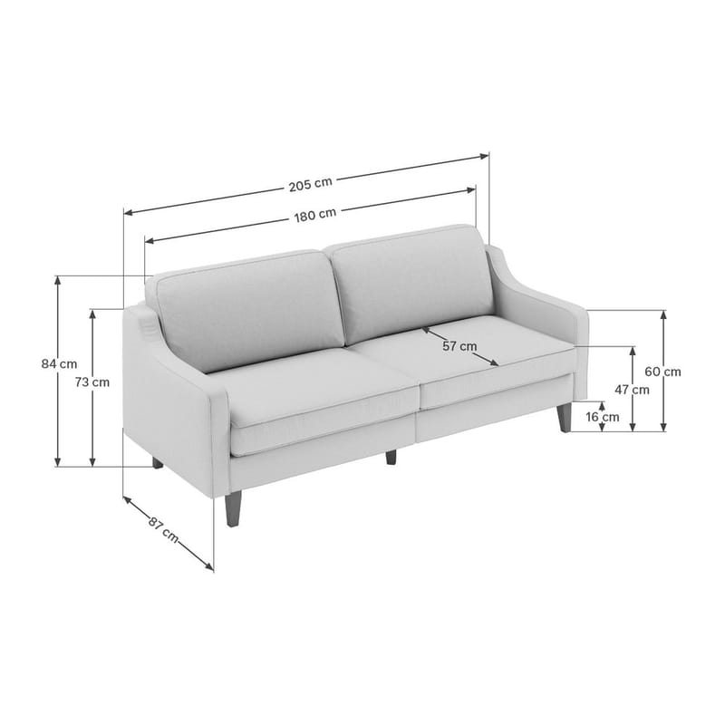 Lorvas 3-seters sofa - Mørkegrønn - Møbler - Sofaer - Fløyelssofaer