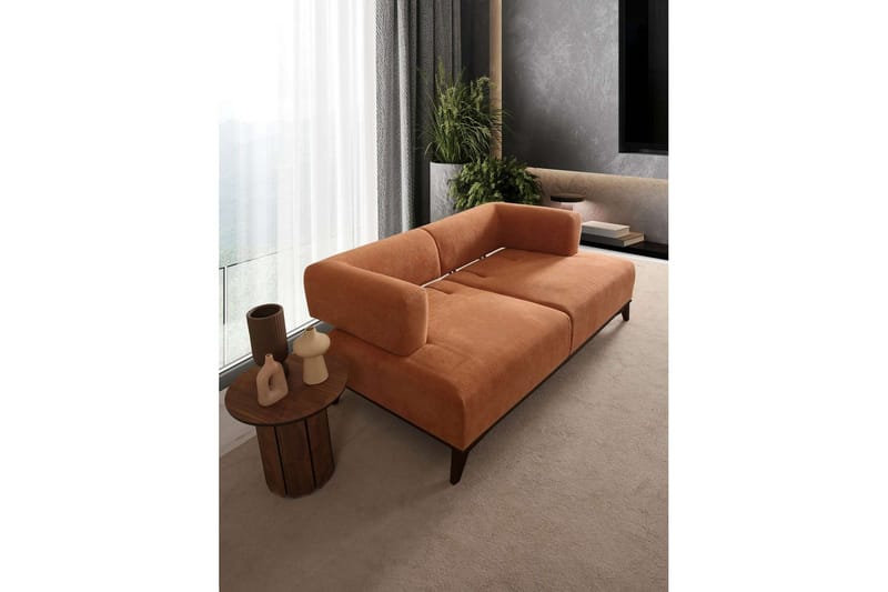 Malkiat Sofa 2-seter - Oransje/Svart - Møbler - Sofaer - 2 seter sofa