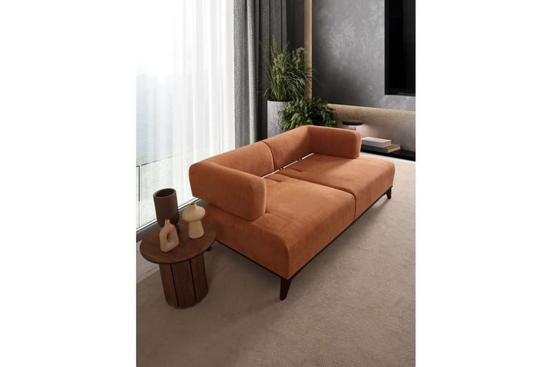 Malkiat Sofa 2-seter - Oransje/Svart - Møbler - Sofaer - 2 seter sofa