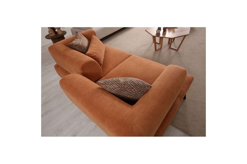 Malkiat Sofa 2-seter - Oransje/Svart - Møbler - Sofaer - 2 seter sofa