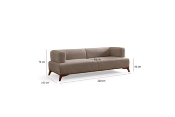 Malkiat Sofa 3-seter - Beige - Møbler - Sofaer - 3 seter sofa