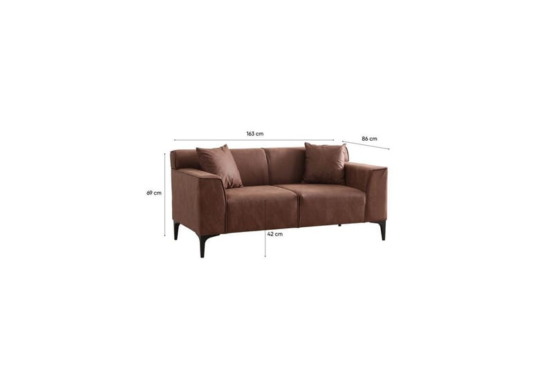 Malpani Sofa 2-sits - Cognac - Møbler - Sofaer - 2 seter sofa