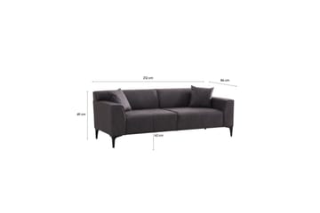 Malpani Sofa 3-sits - Antrasitt - Møbler - Sofaer - 3 seter sofa