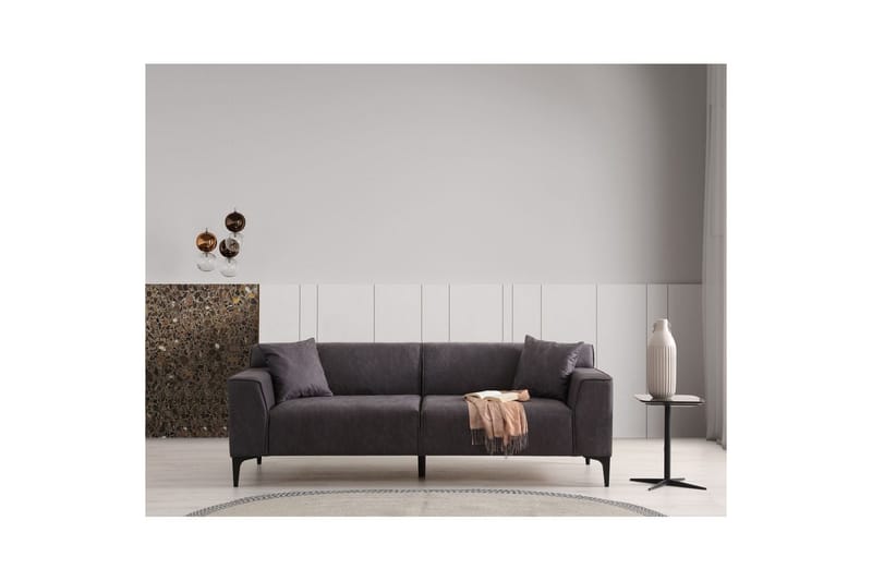 Malpani Sofa 3-sits - Antrasitt - Møbler - Sofaer - 3 seter sofa