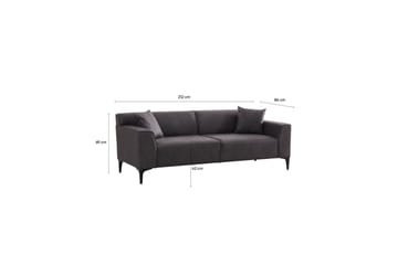 Malpani Sofa 3-sits - Antrasitt - Møbler - Sofaer - 3 seter sofa