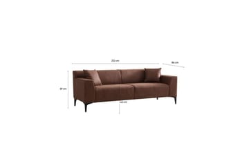Malpani Sofa 3-sits - Cognac - Møbler - Sofaer - 3 seter sofa