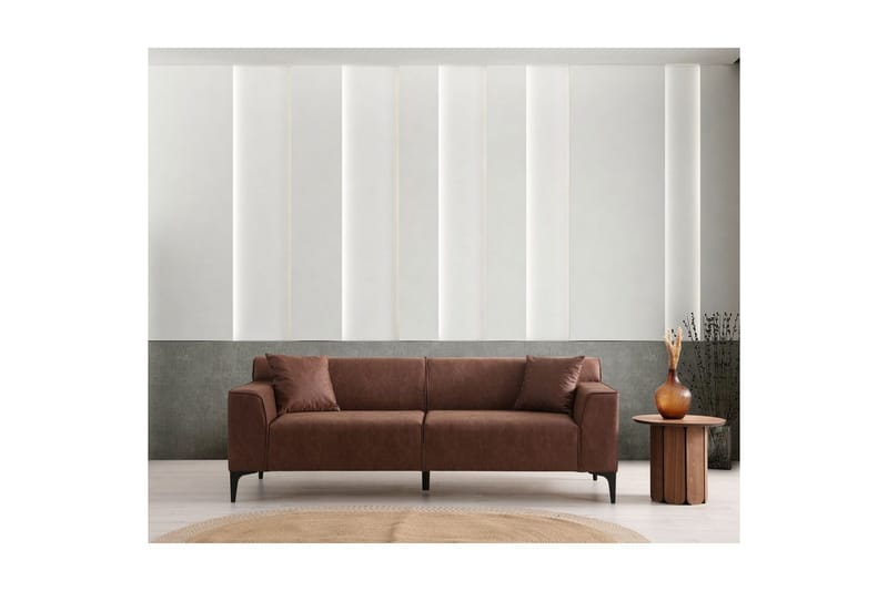 Malpani Sofa 3-sits - Cognac - Møbler - Sofaer - 3 seter sofa