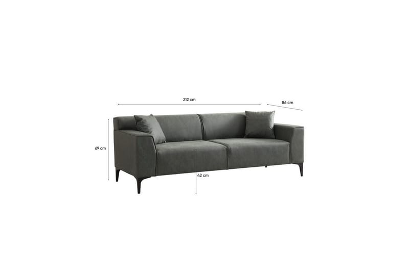 Malpani Sofa 3-sits - Grønn - Møbler - Sofaer - 3 seter sofa