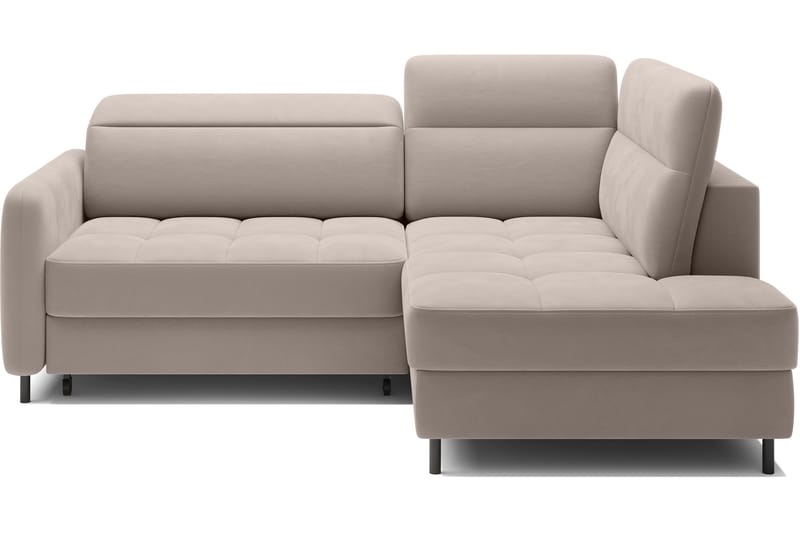 Masuo Sovesofa med Sjeselong 3-seter - Beige - Møbler - Sofaer - Fløyelssofaer