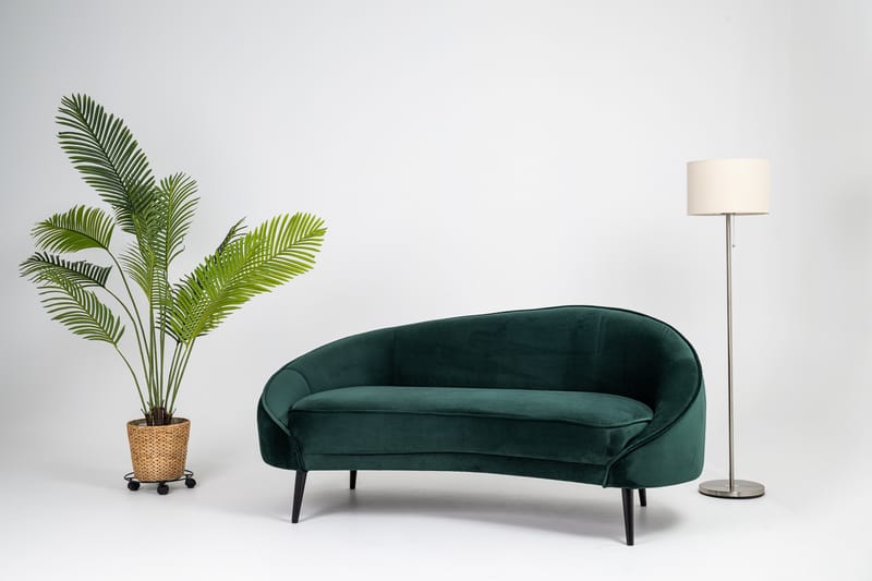 Mateus 3-seters Sofa Fløyel - Mørkegrønn - Møbler - Sofaer - 3 seter sofa