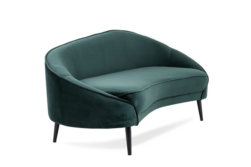 Mateus 3-seters Sofa Fløyel - Mørkegrønn - Møbler - Sofaer - 3 seter sofa