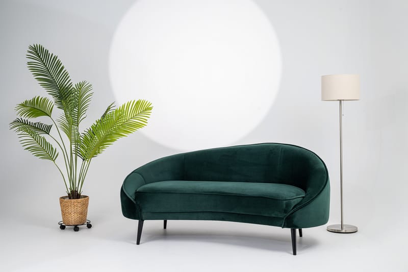 Mateus 3-seters Sofa Fløyel - Mørkegrønn - Møbler - Sofaer - 3 seter sofa