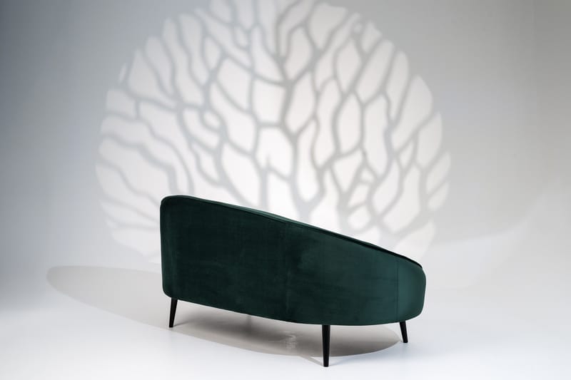 Mateus 3-seters Sofa Fløyel - Mørkegrønn - Møbler - Sofaer - 3 seter sofa