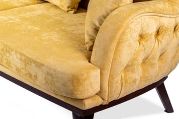Mattias 3-seters Sofa Fløyel - Gul - Møbler - Sofaer - 3 seter sofa