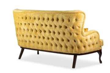 Mattias 3-seters Sofa Fløyel - Gul - Møbler - Sofaer - 3 seter sofa