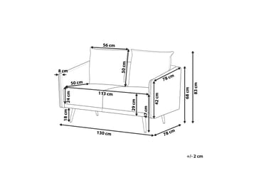 Maurana Sofa 2-seter - Beige/Gull - Møbler - Sofaer - 2 seter sofa