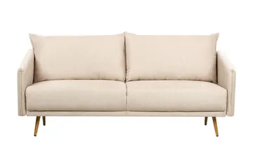Maurana Sofa 3-seter - Beige/Gull - Møbler - Sofaer - Fløyelssofaer
