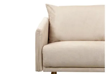 Maurana Sofa 3-seter - Beige/Gull - Møbler - Sofaer - Fløyelssofaer