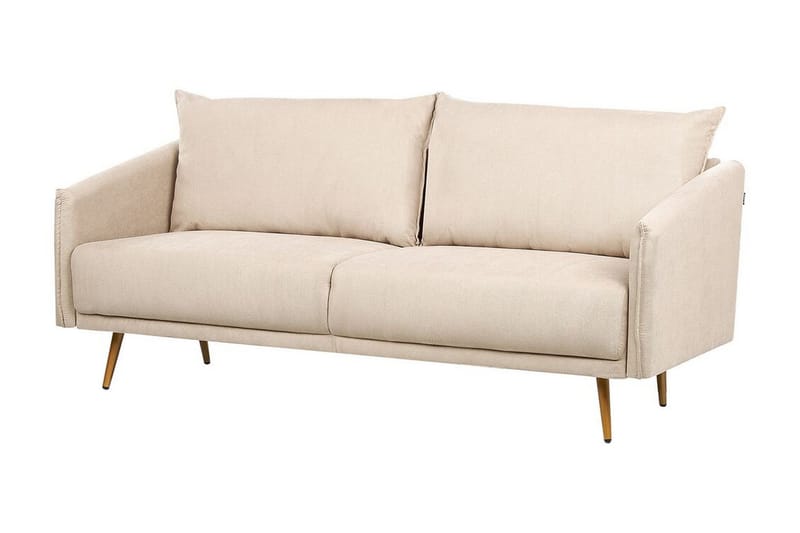 Maurana Sofa 3-seter - Beige/Gull - Møbler - Sofaer - Fløyelssofaer