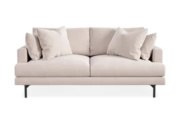 Menard 3-seters Dyp Fløyelssofa - Beige - Møbler - Sofaer - Fløyelssofaer