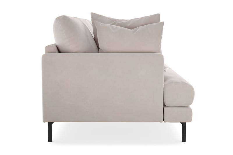 Menard 3-seters Dyp Fløyelssofa - Beige - Møbler - Sofaer - Fløyelssofaer