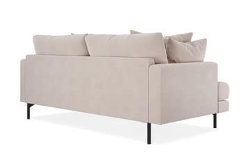 Menard 3-seters Dyp Fløyelssofa - Beige - Møbler - Sofaer - Fløyelssofaer