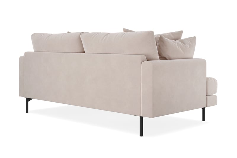 Menard 3-seters Dyp Fløyelssofa - Beige - Møbler - Sofaer - Fløyelssofaer
