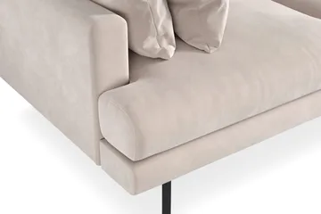 Menard 3-seters Dyp Fløyelssofa - Beige - Møbler - Sofaer - Fløyelssofaer