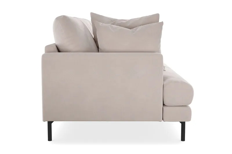 Menard 3-seters Dyp Fløyelssofa - Beige - Møbler - Sofaer - Fløyelssofaer