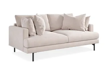 Menard 3-seters Dyp Fløyelssofa - Beige - Møbler - Sofaer - Fløyelssofaer