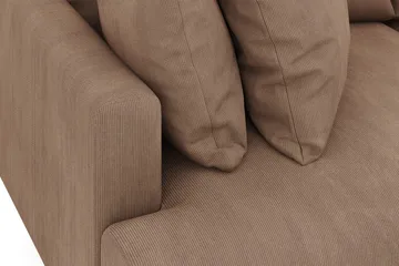 Menard 3-seters Dyp Manchestersofa - Brun - Møbler - Sofaer - 3 seter sofa