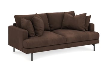 Menard 3-seters Dyp Manchestersofa - Brun - Møbler - Sofaer - 3 seter sofa